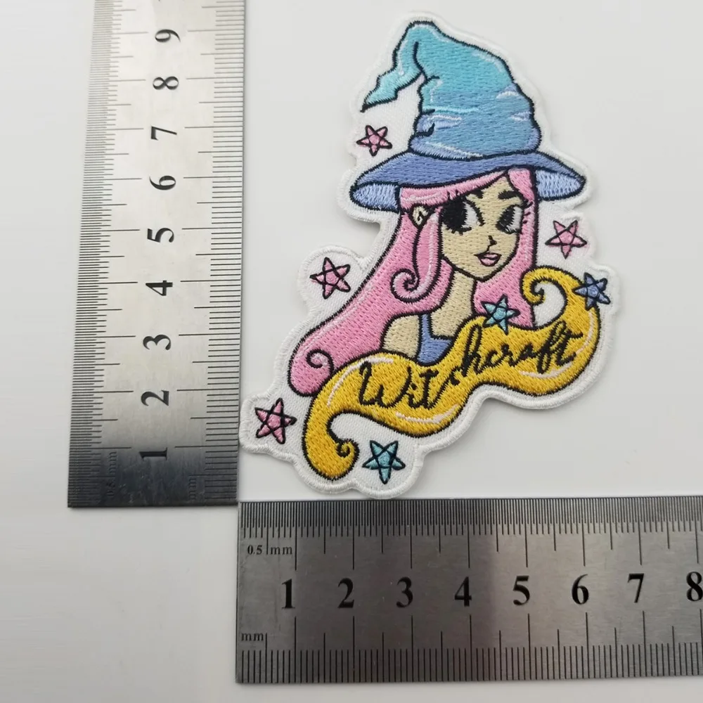 Фирменная Новинка ведьмы Вышитые Утюг-на Хэллоуин с вышивкой Женские рубашки