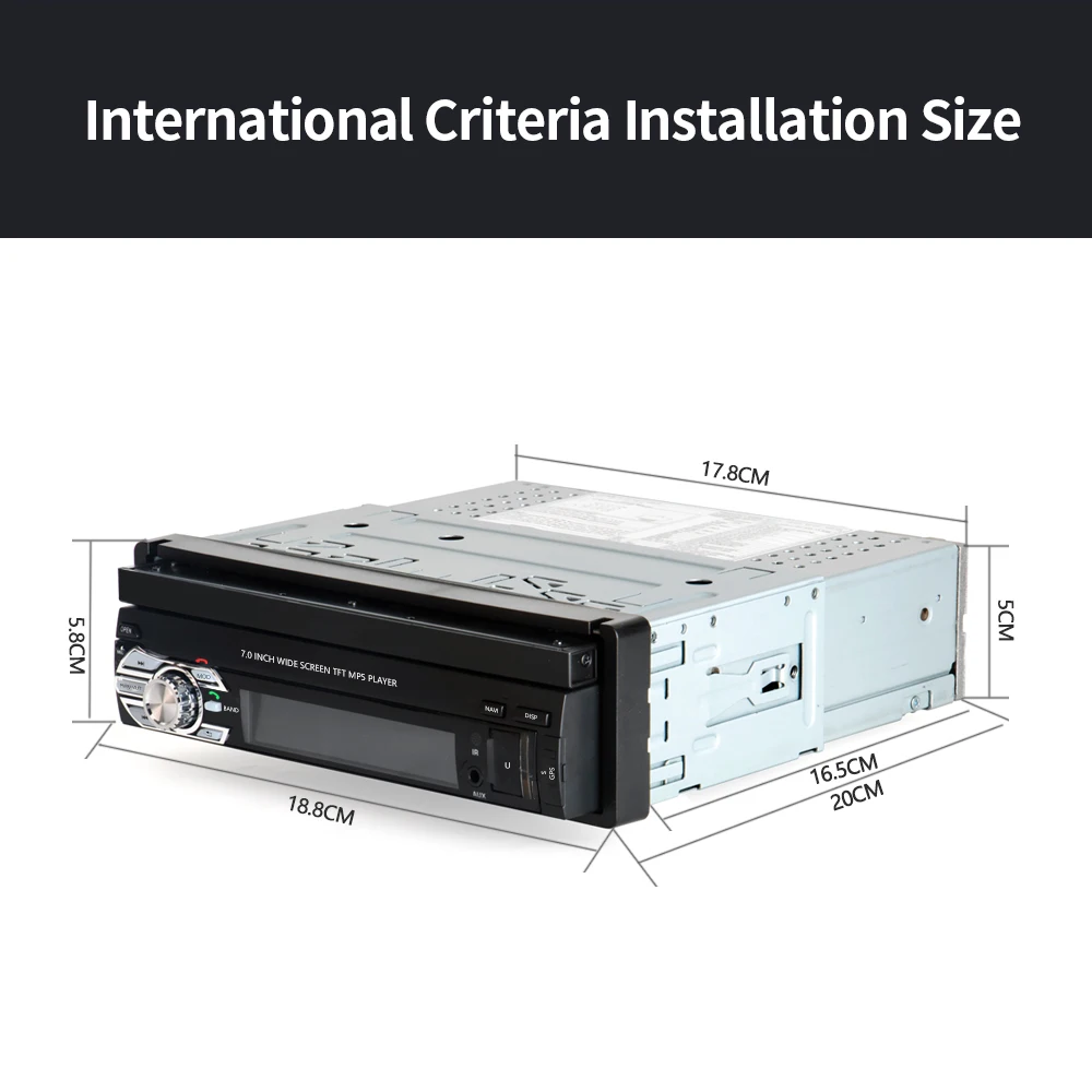 $67.67 Podofo 1 Din Car Radio GPS Auto Radio 7