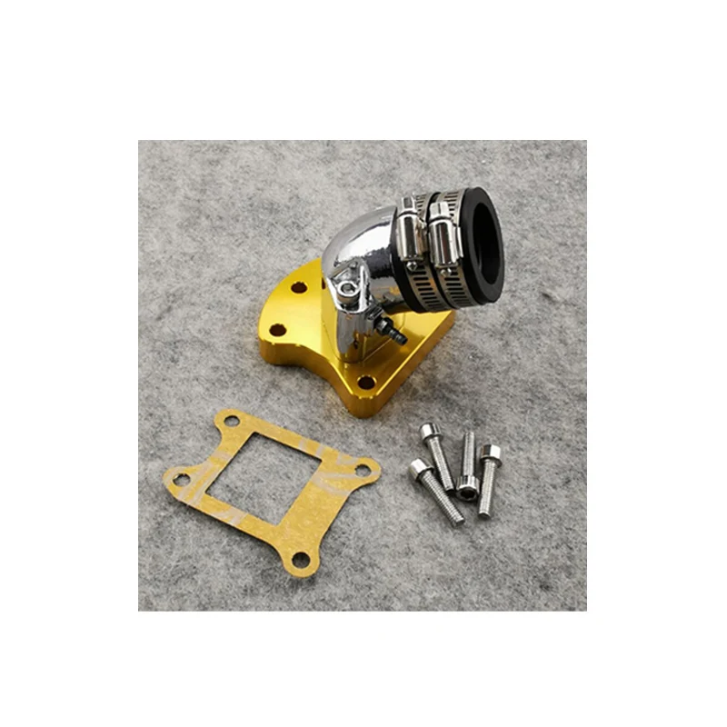 Золотой Для Honda DIO50 ZX DIO 50 AF34 AF35/38 скутеры переоборудование общего назначения алюминиевое увеличение КАРБЮРАТОР впускной коллектор интерфейс - Цвет: Золотой