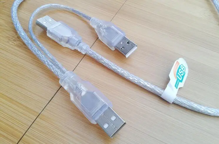 Белый 70 см 0 7 м 2 фута прозрачный USB2.0 USB три типа A 3A мужской HDD зарядный кабель для