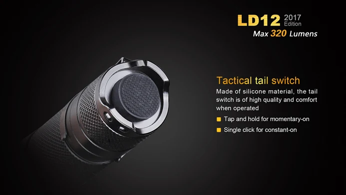 Фонарик Fenix LD12 CREE XP-G2 R5 нейтральный белый светодиодный 320 люмен AA/14500 | Лампы и