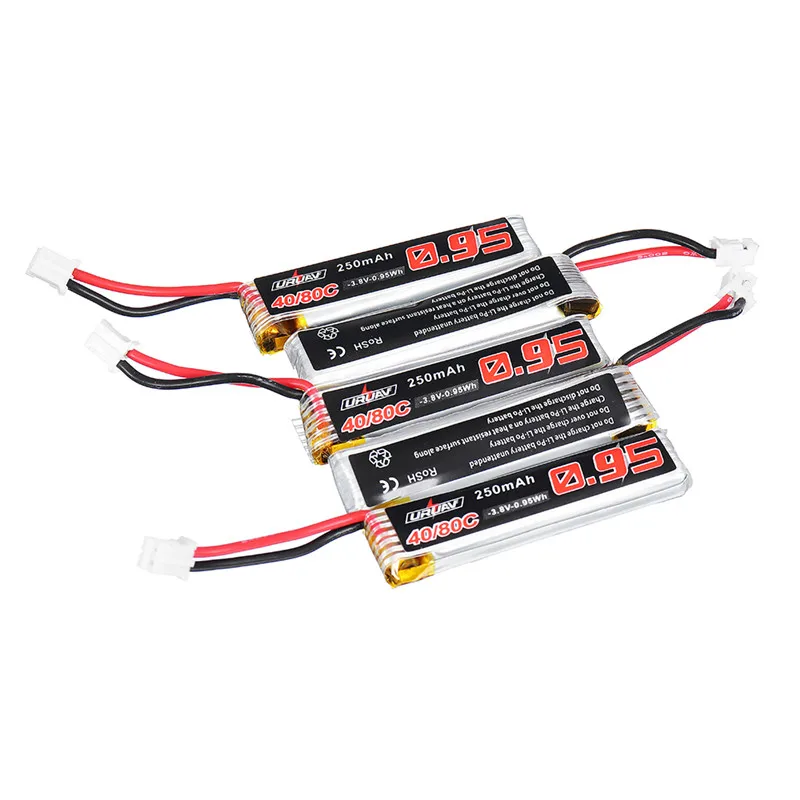 5/10 шт. URUAV 3,8 V 250 мА/ч, 40C/80C 1S Lipo Батарея Перезаряжаемые W/PH2.0 разъем для US65 UK65 QX65 URUAV UR65