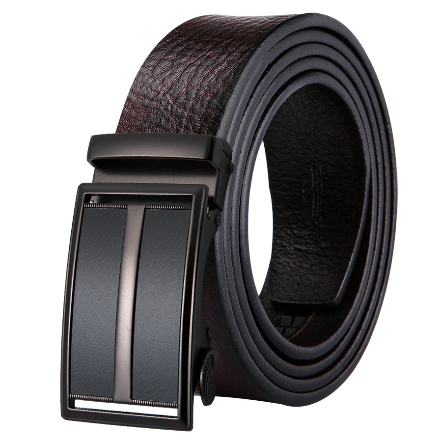 Мужской ремень коричневый синий кожаный из коровьей кожи для мужчин