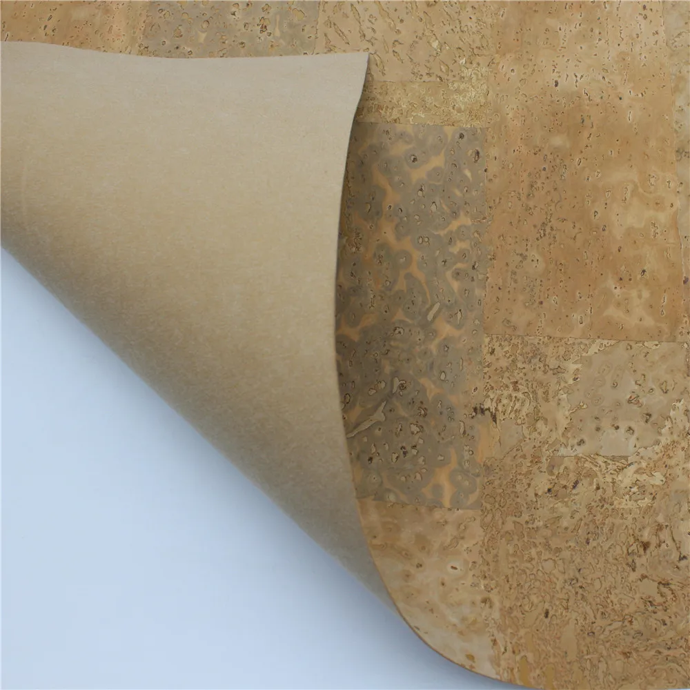 PORTUGAL cork fabric 68*50cm/26.7*19.6inch original natural color Cork leather Vegan waterproof ABRASION resistance COF-093 | Украшения и