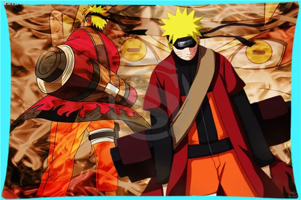 Классический бутик Горячие Наруто Прямоугольник Наволочки на молнии На Заказ