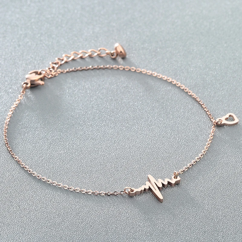 Сердце Подвески Браслеты из нержавеющей стали для 2017 женская обувь девочек