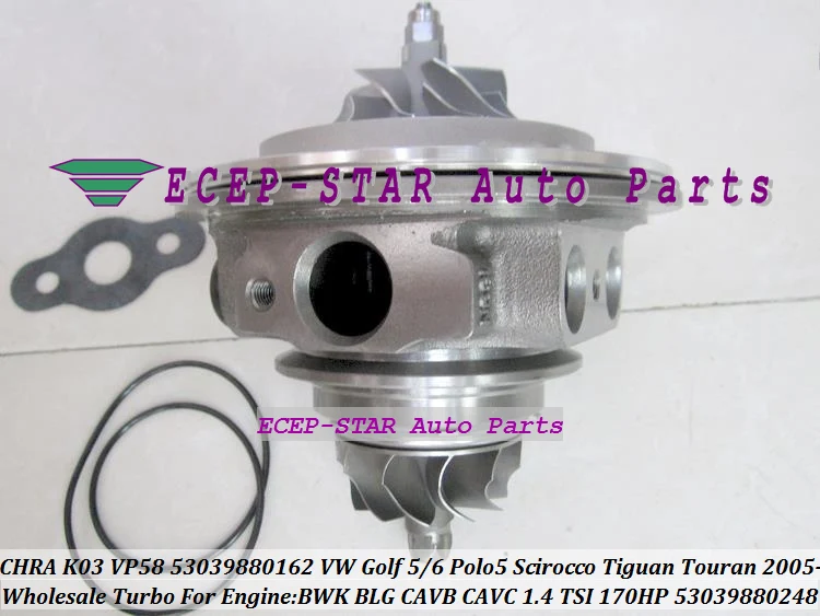 Турбокартридж CHRA K03 53039880150 53039880142 53039880099 для VW Golf GT Polo 5 Scirocco Tiguan Touran BWK BMY BLG 1.4L