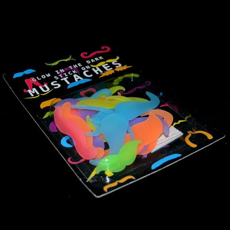 25 шт./лот светящиеся усы борода настенные наклейки декорации вечерние свадебные