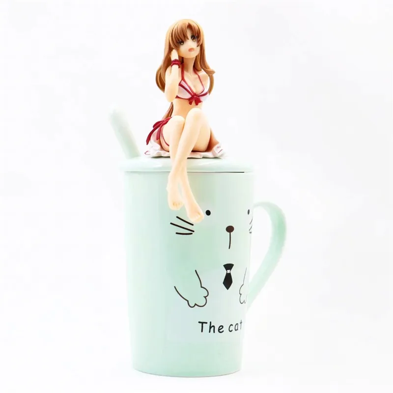 SAO Yuuki меч асуны Art Online Asuna Q Sit Ver. Экшн фигурка купальника из ПВХ настольное
