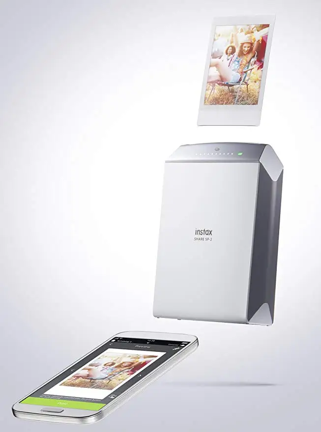 Silver SP-2 Printer Fujifilm INSTAX Share SP-2 смартфон принтер(серебристый/золотистый), Fujifilm Instax Mini Dual Pack мгновенная пленка и чехол - Цвет: Silver SP-2 Printer