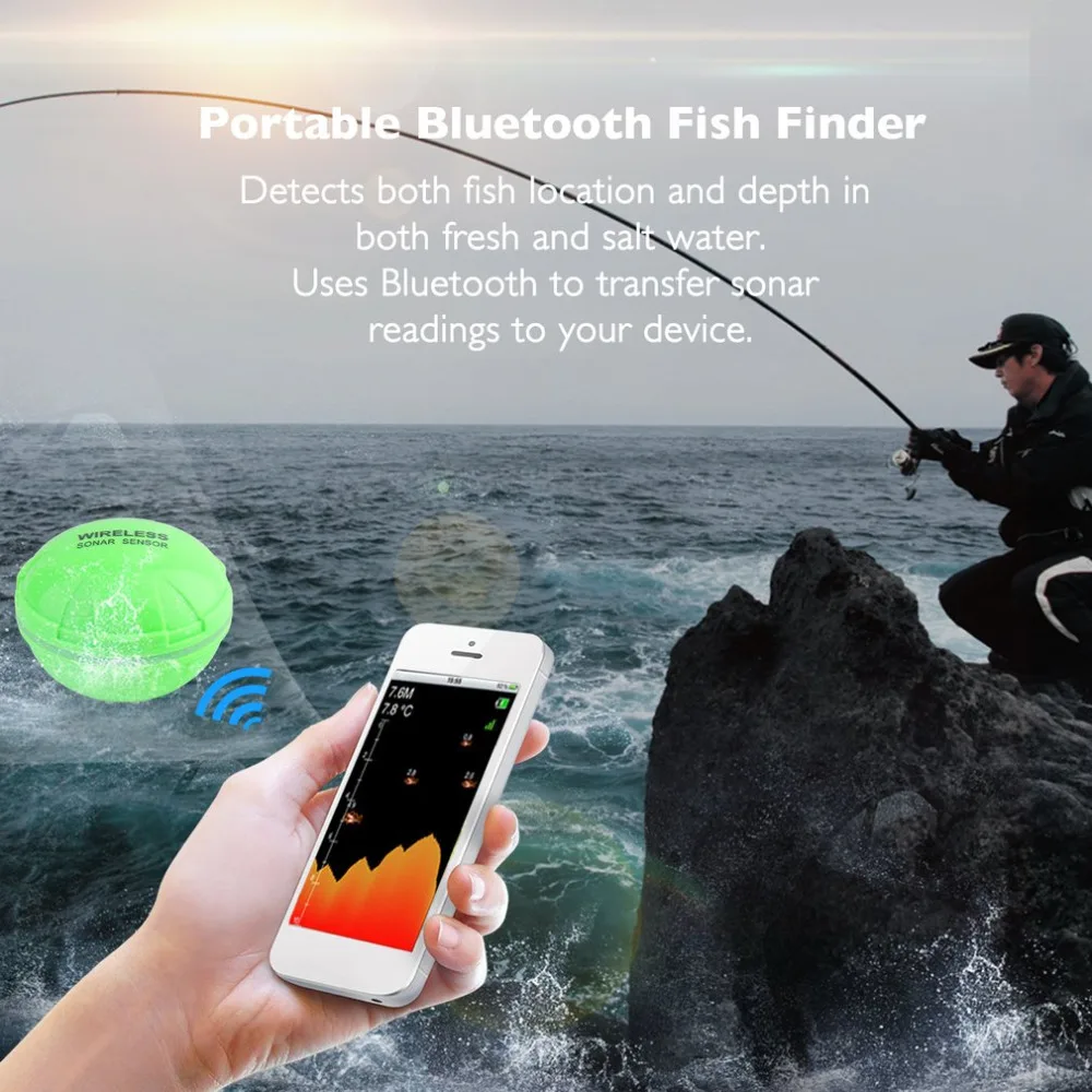 Bluetooth Wifi подводный рыболокатор камера эхо эхолоты эхолот глубже датчик