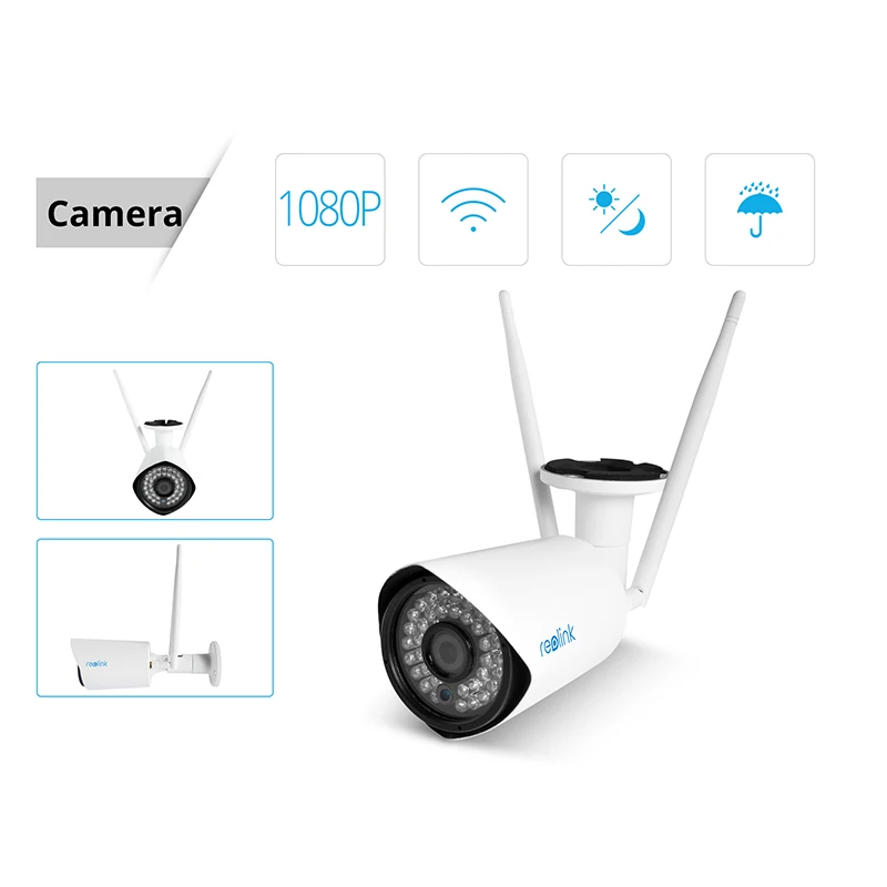 Беспроводная система безопасности Reolink 1080P 4Ch WiFi NVR и 2 камеры наружного