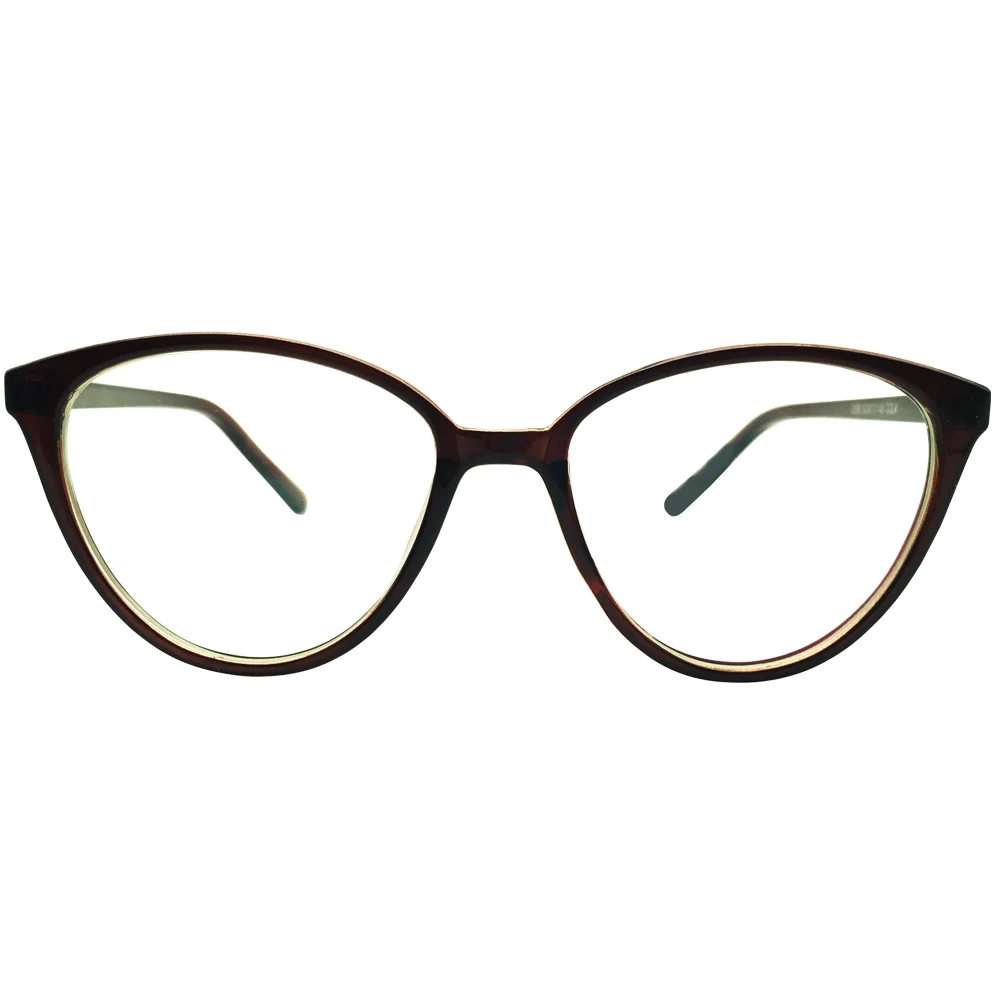 Женские очки для близорукости Cateye коричневые оправы зрения кошачий глаз от 0 25 до
