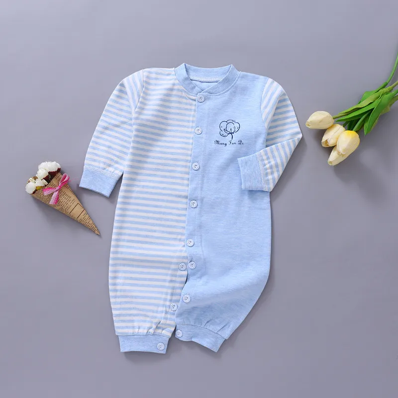 Одежда для новорожденных хлопковые комбинезоны с длинными рукавами весенне