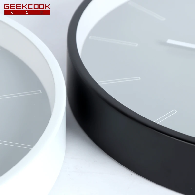 Geekcook настенные часы современный дизайн со стеклом деревянные металлические
