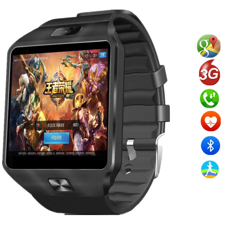 Новый 1.54-дюймовый 3 г Smart Watch MTK6572 1.2 GHz Dual Core 512 МБ Оперативная память 4 ГБ Android