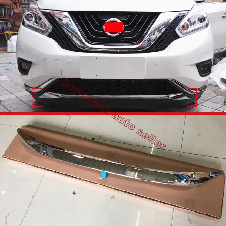 Хромированная накладка на передний бампер из абс пластика для Nissan MURANO 2015 2016 2017|front