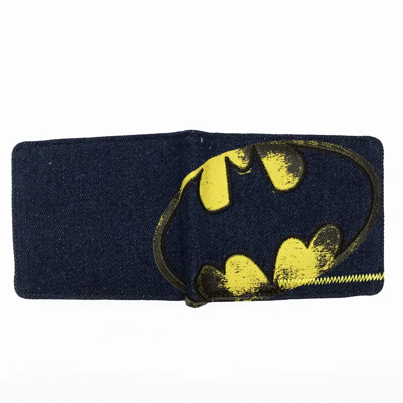 Batman Blue Comics the Avengers бумажник с изображением персонажей из мультфильма Бэтмен флэш Супермен 3D кошелек с логотипом держатель кредитной карты мужской кошелек - Цвет: Batman Blue