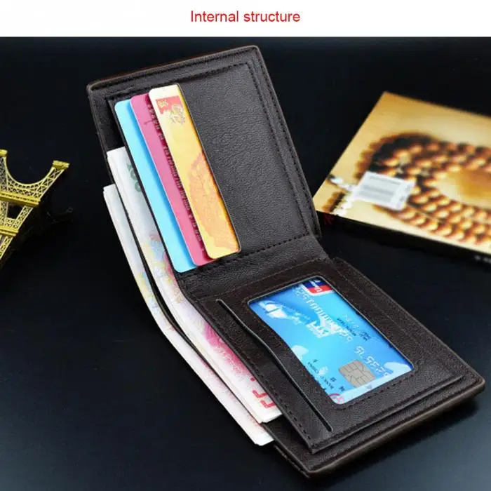Men Wallets Purse PU Small Mini Storage Bag Fashion Durable For Coin Money Cards MUG88