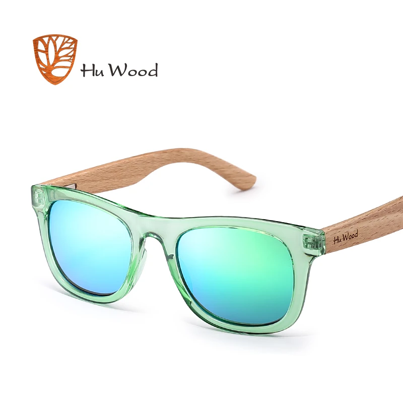 HU WOOD/фирменный дизайн; детские солнцезащитные очки; Разноцветные солнцезащитные очки с деревянной оправой для детей; солнцезащитные очки для девочек; дерево; GRS1001 - Цвет линз: C1