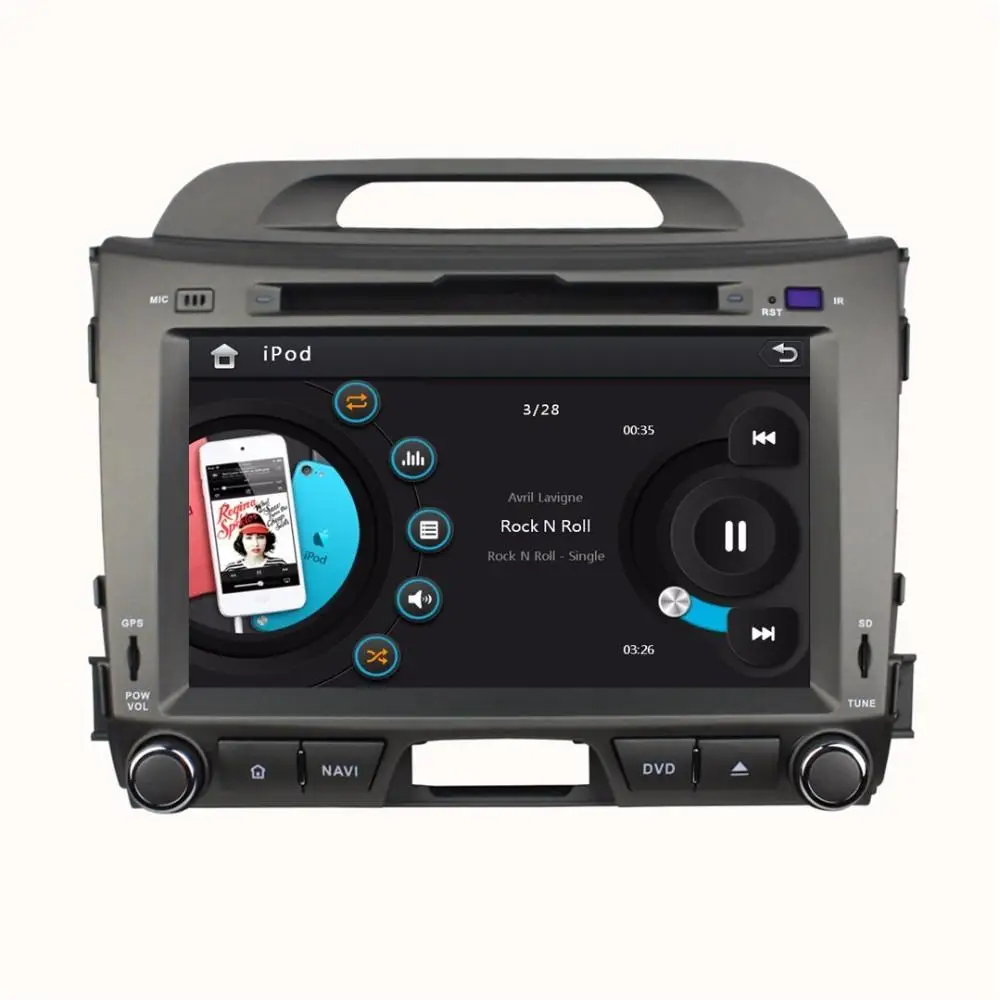 Автомобильный DVD плеер 8 &quotс GPS(opt) аудио Радио стерео USB/SD BT/TV мультимедиа для KIA