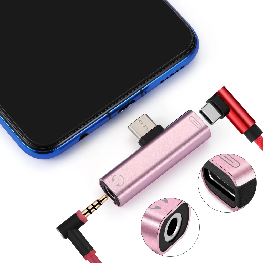 Универсальный адаптер для наушников с разъемом USB Type C на 3 5 мм кабель AUX Samsung S10 S9