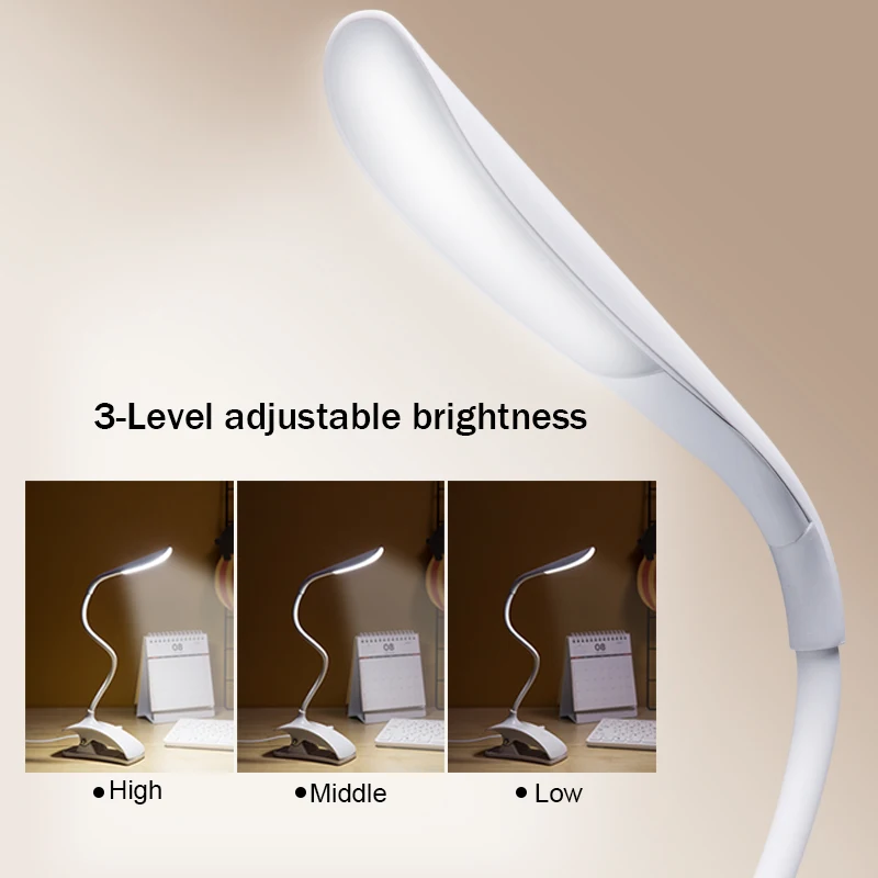 Модный Регулируемый USB Перезаряжаемый светодиодный Настольный светильник с