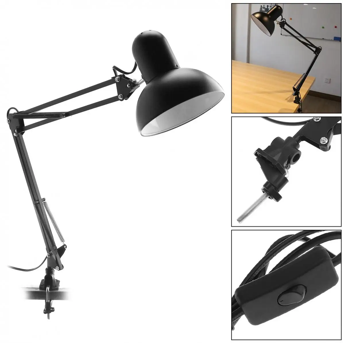 

Flexible Desk Eye Protection Lamp with Rotatable Lamp Head And Clamp Mount Support 360 Degree Rotation for Office / Home