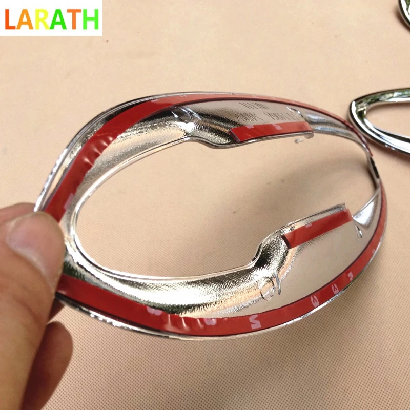 For Honda Fit jazz 2014 2015 2016 2017 car body cover detector trim ABS chrome external door Bowl stick lamp frame hoods 8pcs | Автомобили