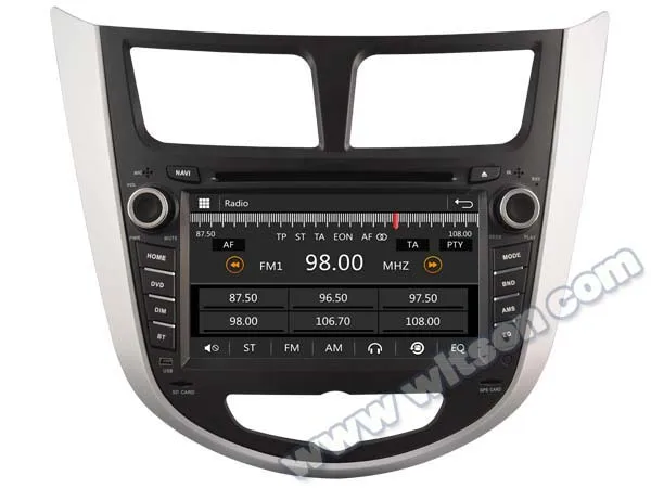 7 &quotемкостный сенсорный экран автомобильный DVD для Hyundai Verna/Soloris/Accent 2010-2012 с