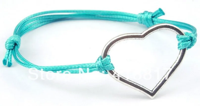 Микс 8 видов цветов модные в форме сердца браслет принт милые возлюбленные Ручной Работы Регулируемый 60