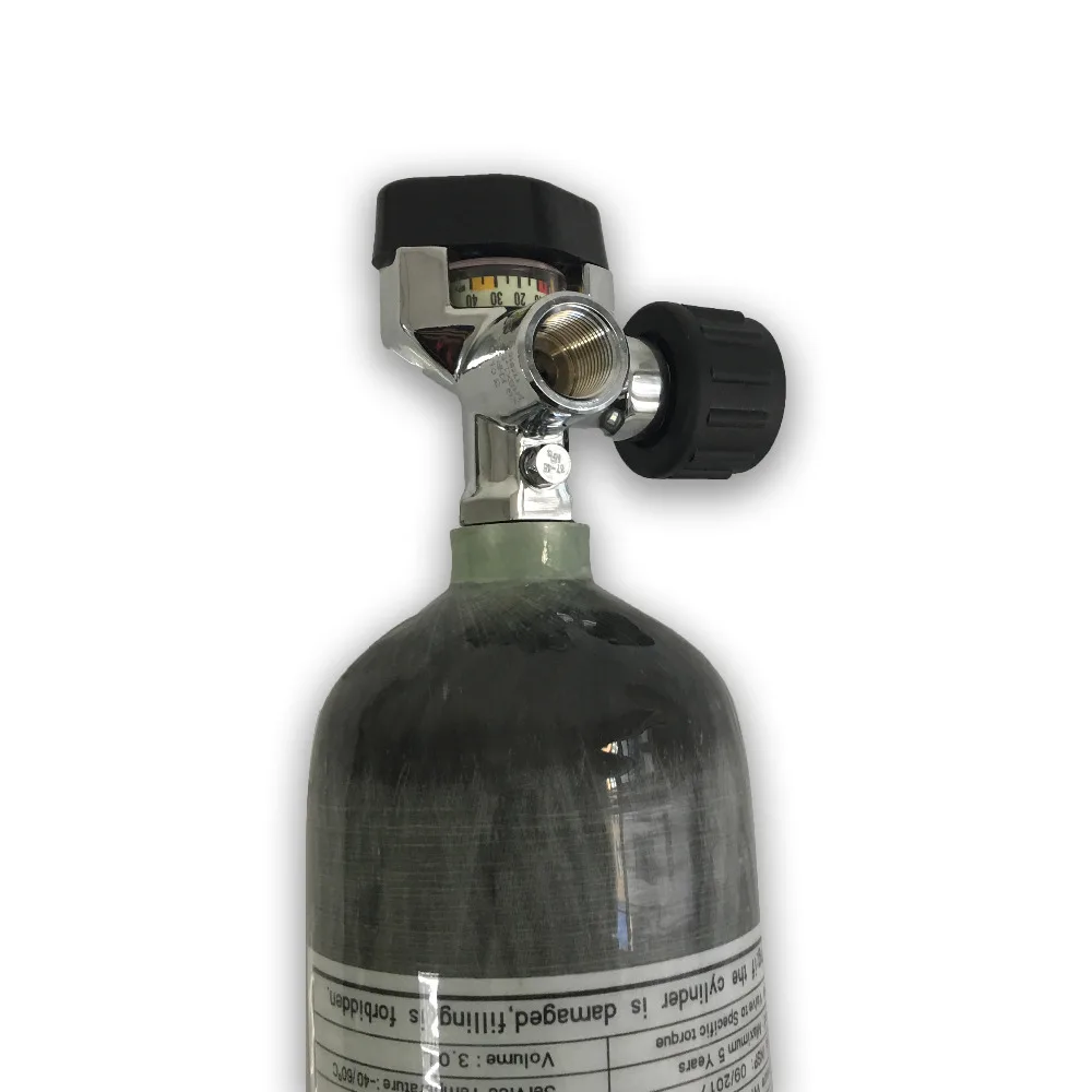 AC921 воздушный клапан 300 бар 4500psi SCBA цилиндр pcp с манометром резьбой M18* 1,5 Прямая поставка