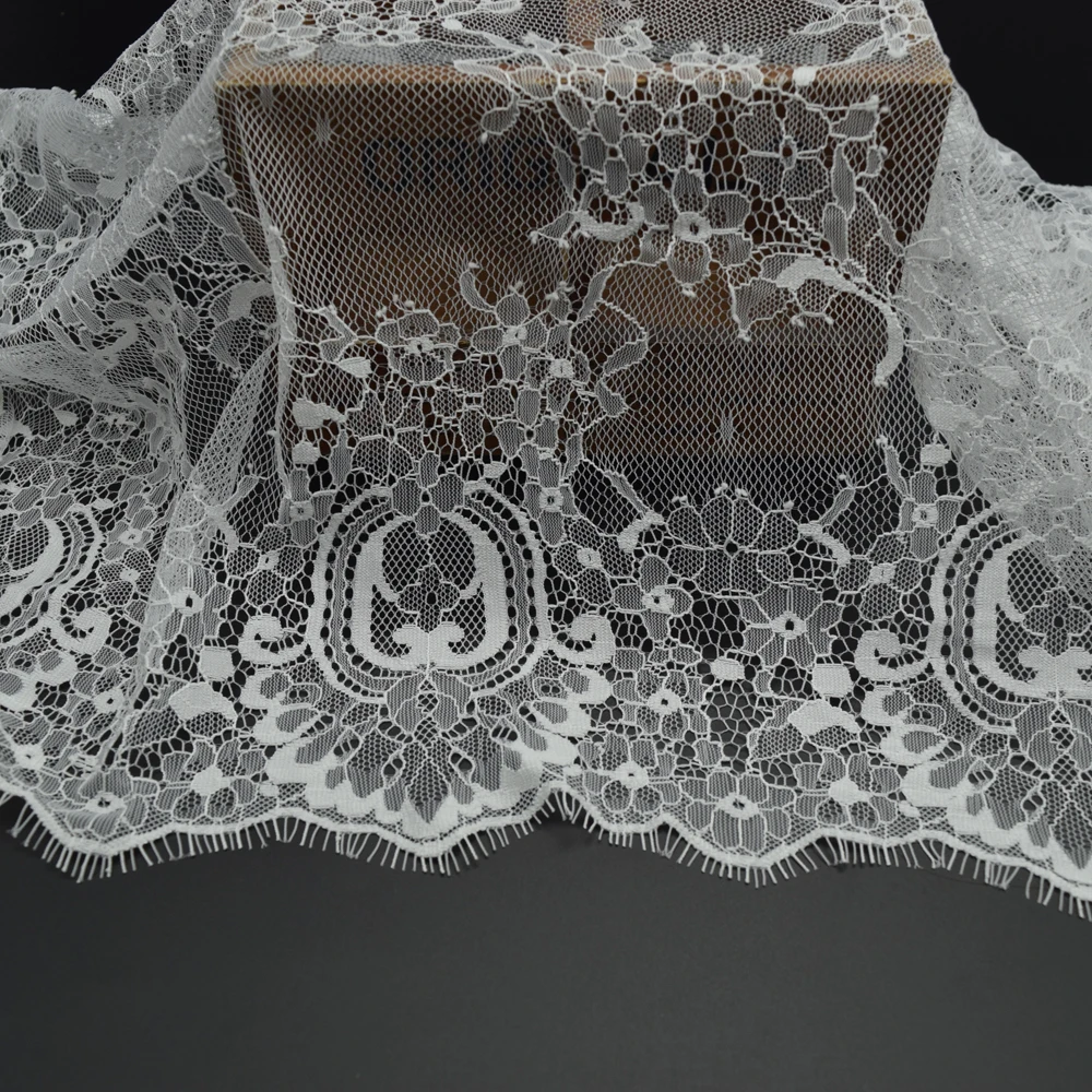 3 ярдов романтическая сетка ресниц Мягкая кружевная ткань свадебное платье для