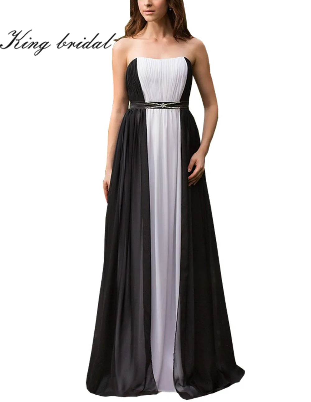 2017 Элегантный Длинные Вечерние Платья Без Бретелек Из Бисера Падение Талии Слой