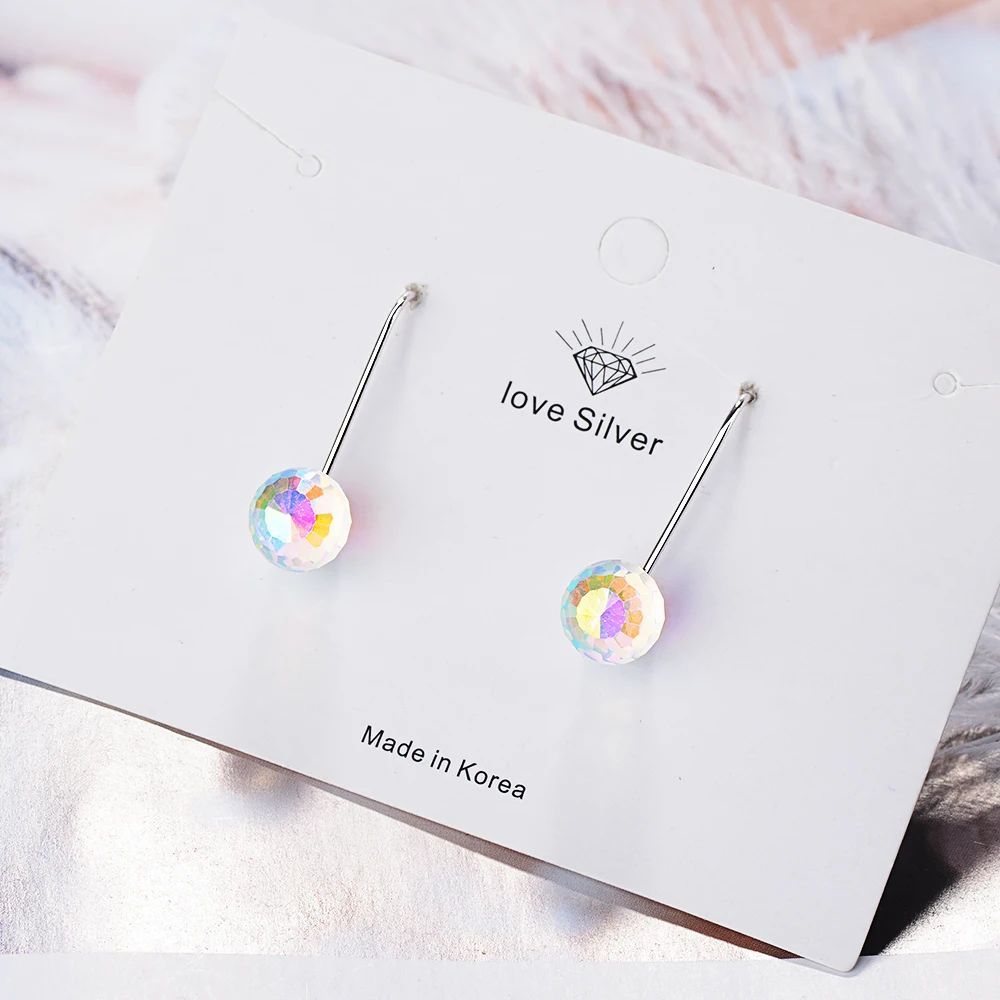 Новые серьги с кристаллами от Swarovski оптом простые и стильные женские серьги