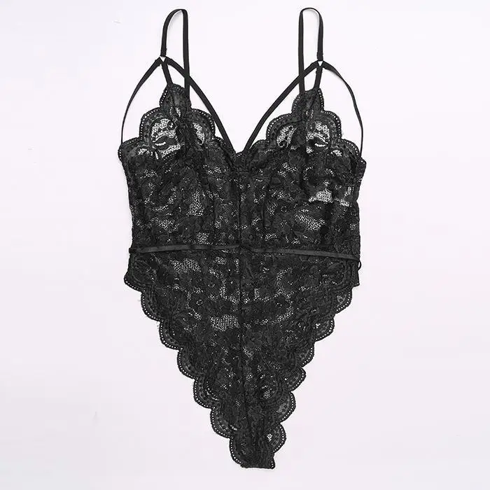 Avidlove Babydoll сексуальное Боди женское Сексуальное белье Ночное белье с v-образным вырезом без рукавов Кружевное прозрачное белье Пижамный комбинезон