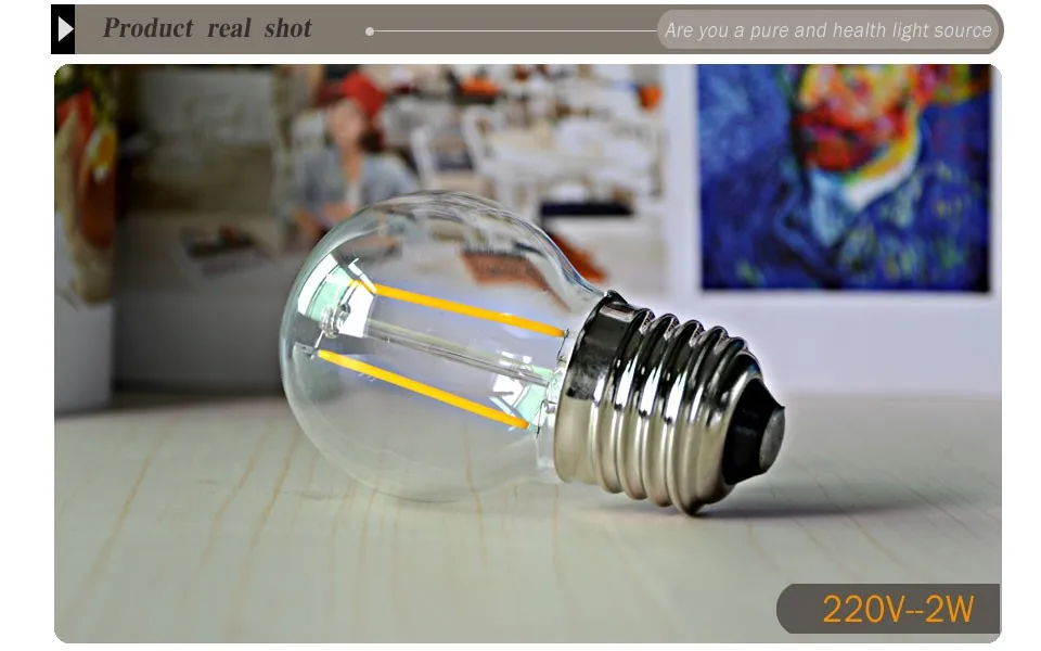 E27 затемнения светодиодный светильник 2W 4W 6W 8W ретро лампы накаливания 220 В Edison светодиодная лампа накаливания лампа в форме пузыря для крытого украшения светильник