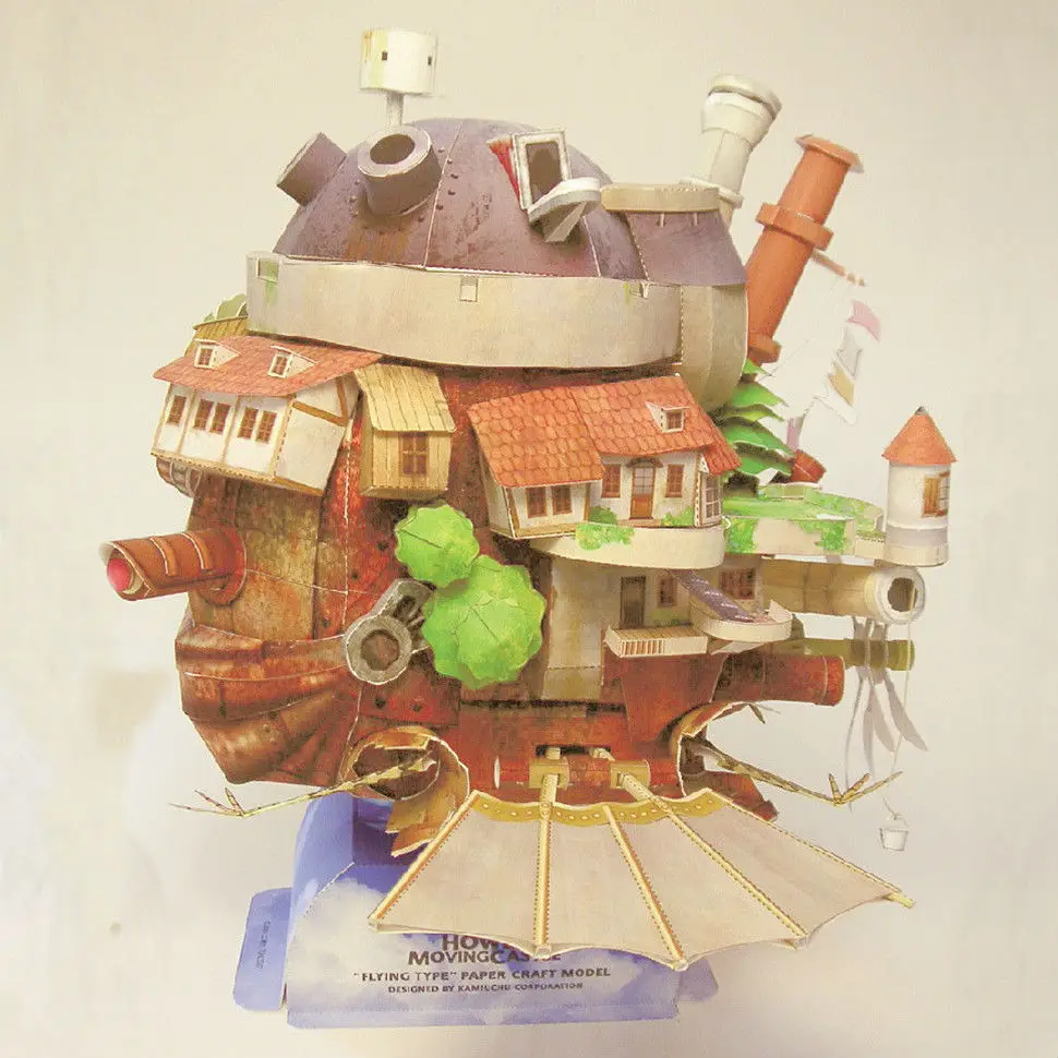 Ходячий движущийся замок весело 3d Бумага Diy Kit Миниатюрная модель детские игрушки