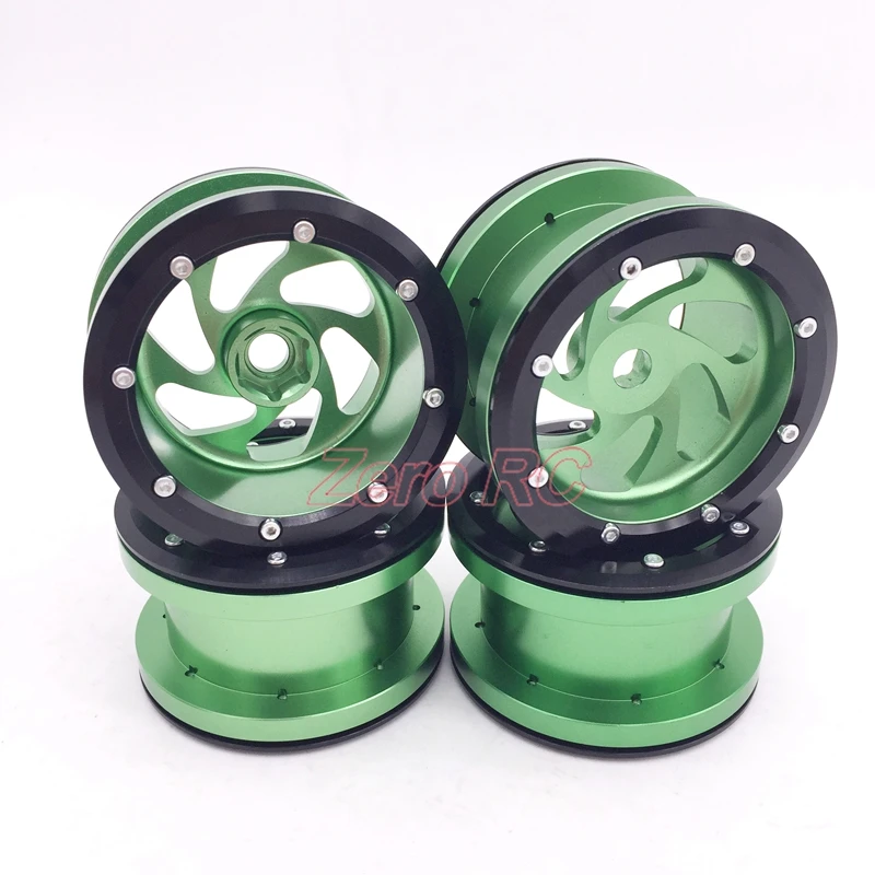 1/10 RC ROCK TRUCK AXIAL WRAITH Cyclone ALUMINUM 2 &quotдюймовые колесные диски Beadlock (зеленый) набор из 4|rim