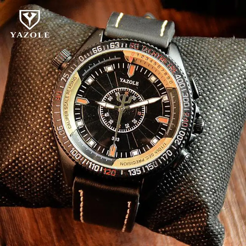 Часы мужские спортивные ударопрочные кварцевые с кожаной подсветкой 3ATM 2018|wristwatch