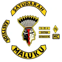 satudarah maluku large embroidered punk biker patches clothes stickers apparel accessories badge 8pcsset
