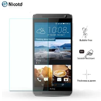 nicotd tempered glass for htc one e9 e8 m10 9h protector screen film on for htc desire 826 828 830 610 510 one m8 m7 clear glass