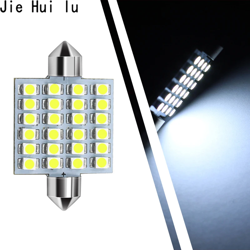 

31mm 36mm 39mm 41mm FESTOON 12 16 SMD 24LED 3528 LED Bulb C5W C10W Car Dome Light Auto Interior Map Roof Reading Lamp DC 12V