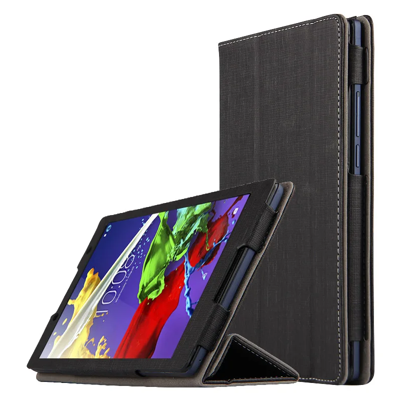 Чехол для lenovo Tab 3 8 TB3-850F TB3-850M 850X 850L чехол Крышка из искусственной кожи TAB3 8,0 850F 850 м чехол Защитный корпус рукав 8 дюймов - Цвет: black