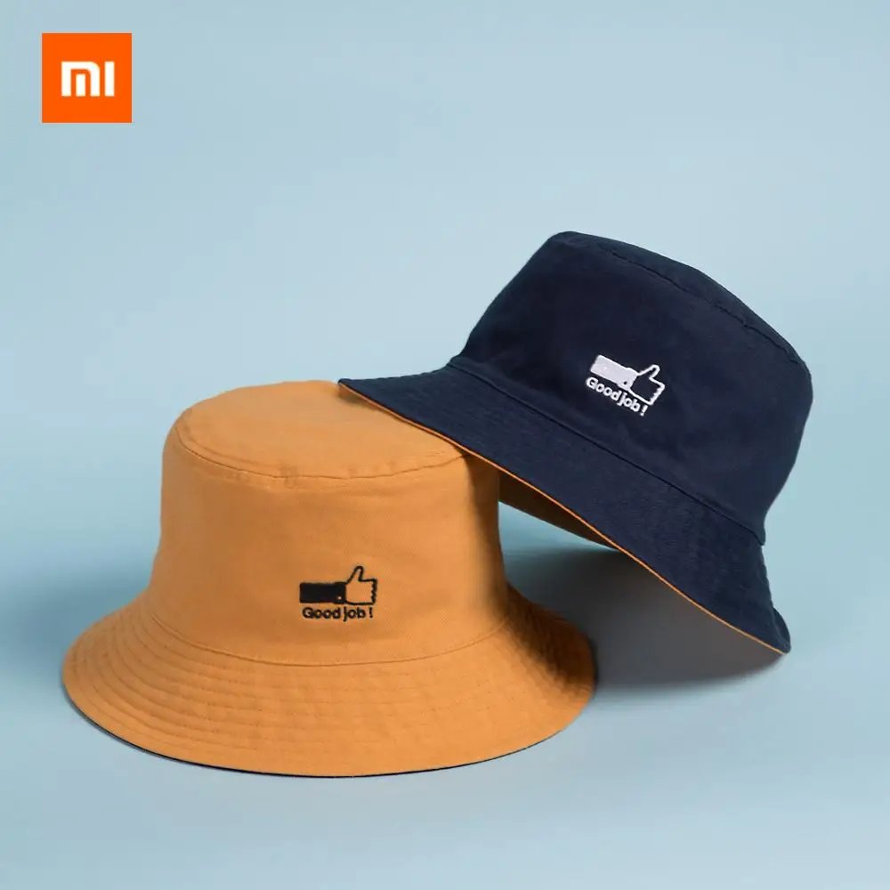 Xiaomi MIJIA двухсторонняя 2 цвета Модная Рыбацкая шляпа для мужчин и женщин складной