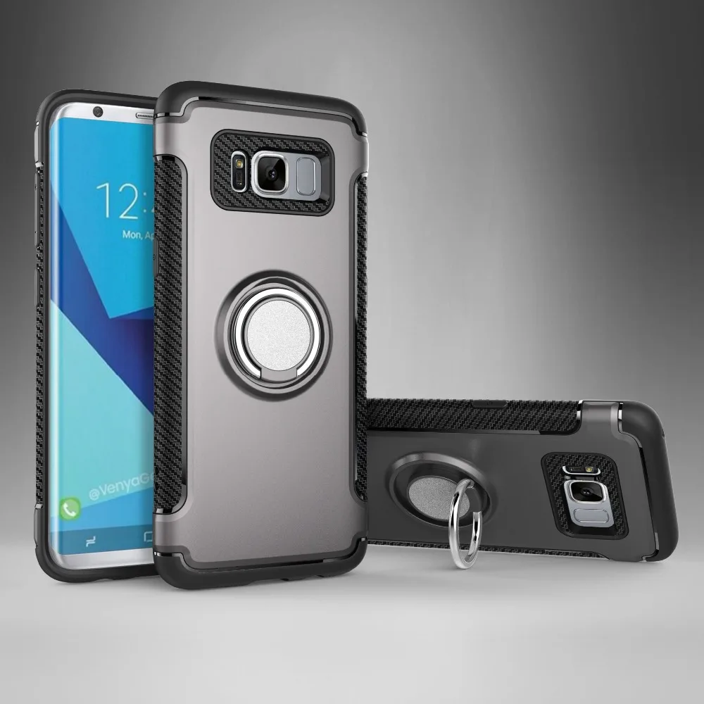 Магнитный чехол для Samsung Galaxy S8 Plus Plate TPU PC Armor S7 edge из углеродного волокна защитная