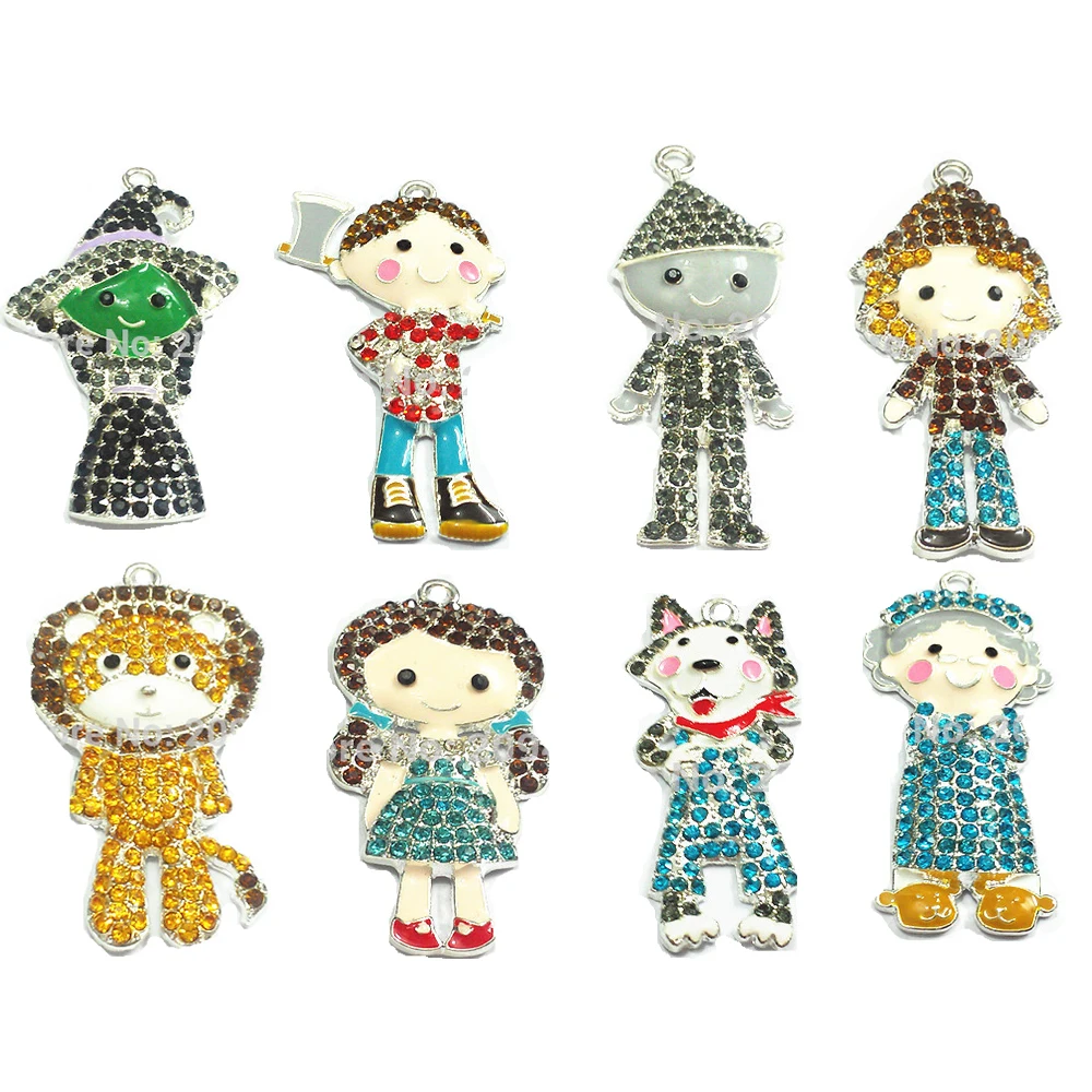 

Wholesale 10pcs/Bag Enamel & Rhinestone Classic Movie Characters Pendants (Can not mixed )