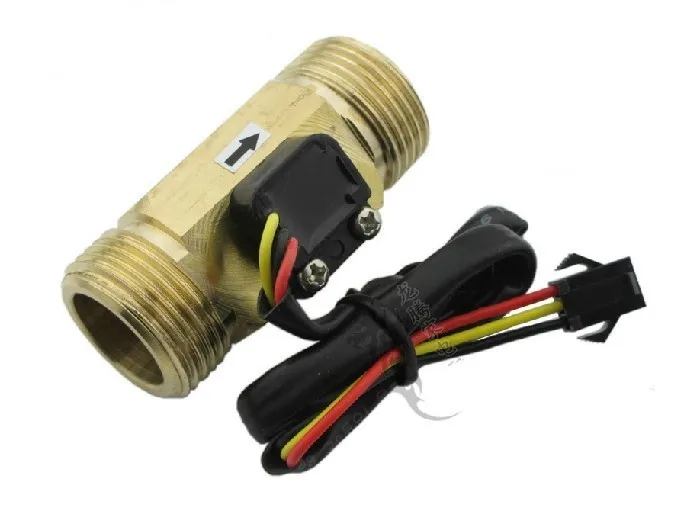 

Full Copper G3/4" DN20mm 2-45L/min DC3V-18V fuel gas water flow sensor flowmeter Hall inductive switch brass body Free shipping