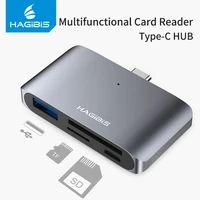 hagibis type c card reader usb c to usb 3 0 sdmicro sdtf otg card adapter for laptopusb c phone typec multifunction converter