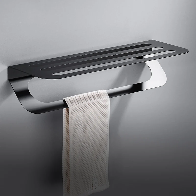 

Amibronze 304 Stainless Steel Bathroom Hardware Black Paint Towel Bar Towel Ring Paper Holder Cloth Hook Accessory T200S